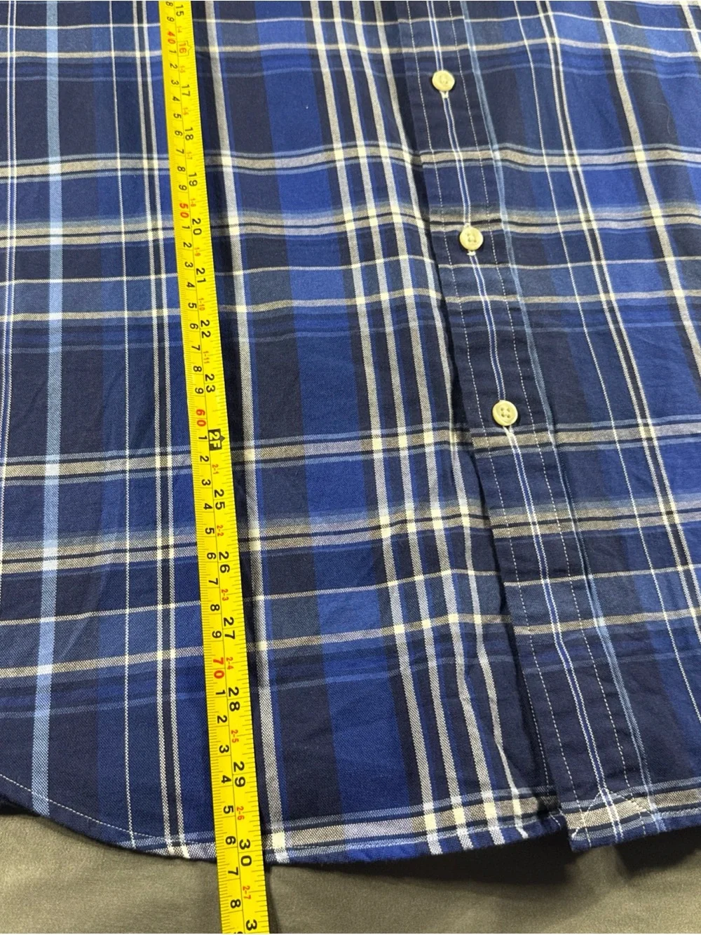Polo by Ralph Lauren Blue and White Plaid Men's Shirt